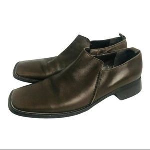 BANANA REPUBLIC Shoes Brown Leather Loafer Square Size 9.5